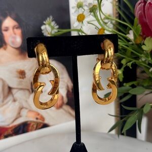 GUCCI Vintage Chain Clip Earrings